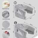 Weighted Idea Lap Desk Pillow with Arm Rest  Extra Large Memory Foam Support for Reading, Gaming, Working & Sitting in Bed, Couch or Floor  Laptop Cushion with Removable Washable Cover (Ashen)