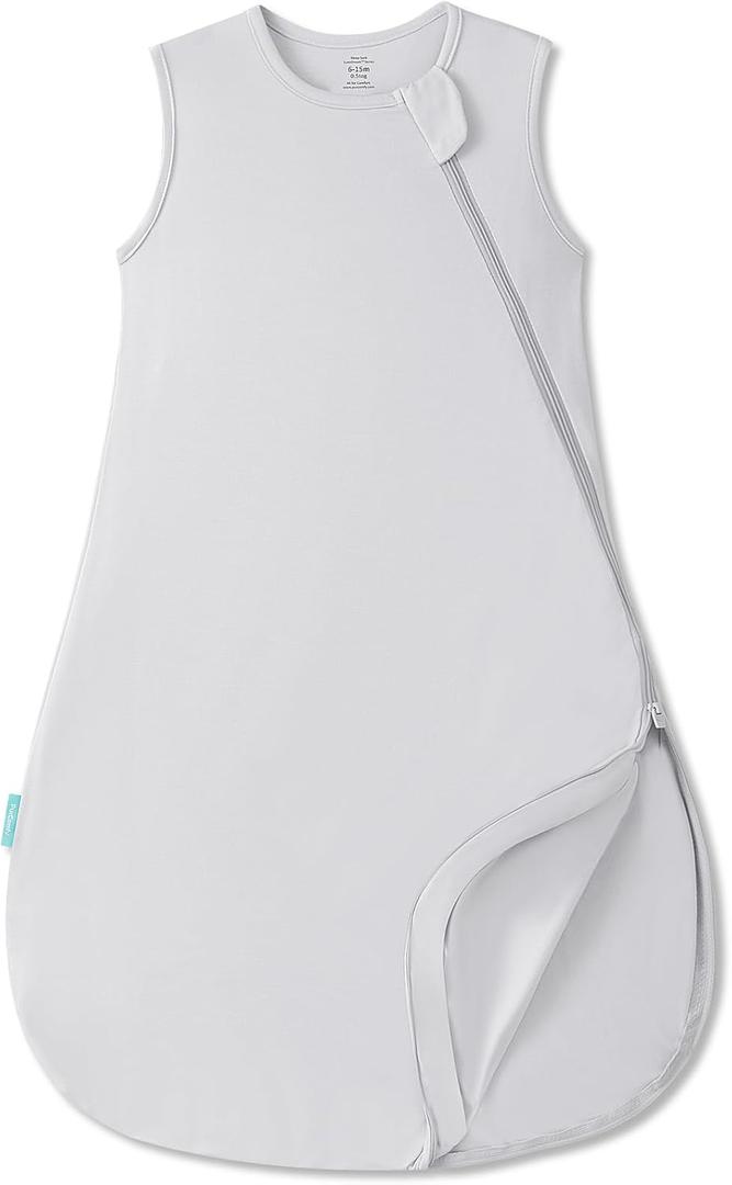 PurComfy Summer Sleep Sack, 0.5 TOG Bamboo Viscose Baby Wearable Blanket with 2-Way Zipper, Soft Breathable Baby Sleeping Bag (0-3 Months, Dolphin)
