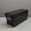 Ilyapa Indestructible Heavy Duty Modern Mailboxes for Outside Post Mount - 21x10x 8 Inch Large Mailbox, Black Heavy Gauge Metal Mail Box - Mail Boxes for House Outside, Rural, Residential or Curbside