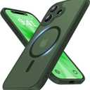 Faiono Magnetic for iPhone 17 Case [Full Camera Protection][Military-Grade Protection][Compatible with MagSafe] Shockproof Protective Slim Phone Case for iPhone 17, Forest Green