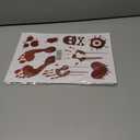 2 x Halloween Party Decorations - Bloody Handprint Footprint Window Clings for Halloween Bathroom Decor Indoor Outdoor | Trick or Treat Stickers Decals for Office Door Wall Party Favors Supplies (Red)