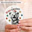 2 x Bear Christmas Ornaments 2025 - Forest Animals Ornaments for Christmas Tree Decorations, Unique Xmas Gifts for Bear Lovers Friends Mom Family, Woodland Animal Lovers Gifts for Women Men