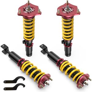 Lowering Coilovers Struts Compatible for 2013-2016 Honda Accord Compatible for 2015-2017 Acura TLX Front & Rear Shocks Adjustable Height Suspension Coil Spring Strut (Set of 4)(Yellow)