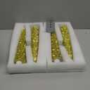 Gold Christmas Trees Flickering Flameless Candles with Remote and Timer, Real Wax 3D Flame Wick LED Candles, 9.8 Inch Battery Operated Candles for Christmas Home Decoration4PCS