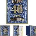 2025 46th Birthday Greeting Card, 46 Years Old Birthday Gift Card,Memory Back In 1979,Vintage Blue GoldEnvelope