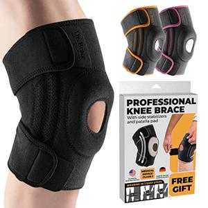 DR. BRACE ELITE Knee Brace with Side Stabilizers & Patella Gel Pads for Maximum Knee Pain Support and fast recovery for men and women-Please Check How To Size Video (Pluto, XX-Large)