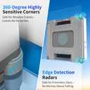 Window Cleaning Robot,9000Pa Sauction & 75N Cleaning Force with 4 Water Spray Support 5 Cleaning Modes & Remote Control,Window Cleaner Robot for Wet Cleaning Frame & Frameless Windows & Tiles