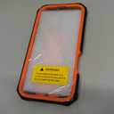 FNTCASE for iPhone 16 Phone Case: for iPhone 16 case with Kickstand Shockproof Military Grade Protective Cover - Dual Layer Full Protection Sturdy Matte Textured Drop Proof - 6.1 Inch Orange