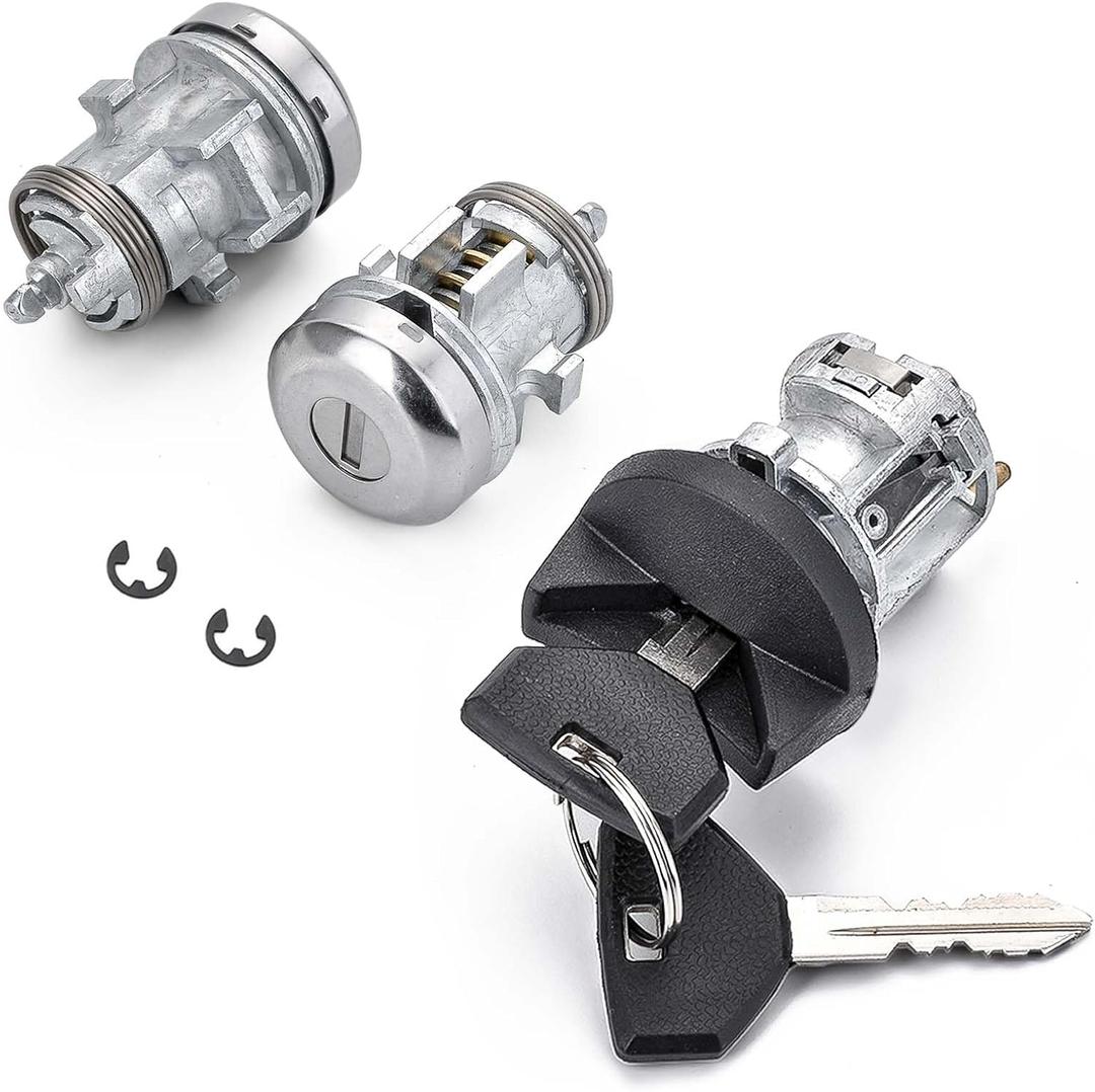 Ignition Switch Lock Cylinder with Door Lock & Keys Fit for Dodge Ram 1500/2500/3500 1997-2002 Dakota 1997-2000 Charger 1999-2003 Durango 1998-2000 Replaces# 5003845AA, 56021346AB, 5003893AA, 4723484