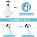 2 Pack Ring Camera Mount Bracket for Ring Stick Up Cam, Ring Outdoor Cam Plus , Ring Indoor Cam | 360 Adjustable Wall Mount or Celling Mount , No Drill , Weatherproof - Black