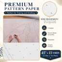 YooNotee Sewing Pattern Paper Set, 45 Inch x 15 Yard, Number, Translucent
