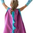 Dinosaur Dragon Cape and Gauntlets Halloween Costume Boy Girl Toddler Dress Up Clothes 2-6 Years Old Color Green (Purple)