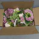 DearHouse 2Pack Artificial Peony Flower Garland - 6ft/Strand Silk Peony Garland with Pink Flowers for Wedding Party Table Decoration,Deep Ruby