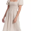 Women's Smocked Puff-Sleeve Dress, Size S