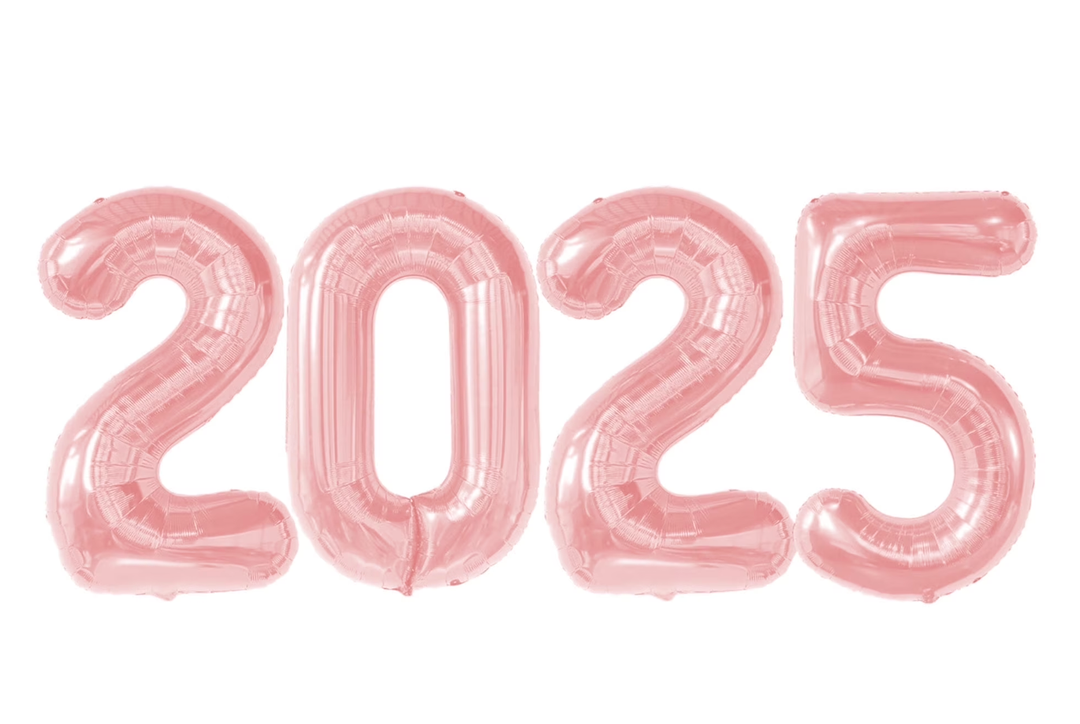 Smlpuame 40 Inch 2025 Balloons Black, LargeFoil Number Balloons for Happy New Years Festival Celebration Party Supplies Class of 2025 Graduation Decorations