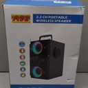 Bluetooth Speakers, 60W Portable Wireless Loud Outdoor Home Party Bluetooth Speaker with Subwoofer, FM Radio, LED Colorful Lights, Microphone, Remote and Big Powerful Stereo Deep Bass Sound Boombox