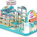 Mini Brands Retro Mini Mart with 5 Minis,Playset, by ZURU Real Miniature Collectible Store for Kids, Role Play, and Display, 1:56.7