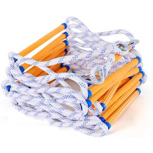 Emergency Fire Escape Ladder - 16.4FT Rope, Flame Resistant Safety Extension Ladder with 2 Hooks, Fast to Deploy Sturdy and Strong Portable and Reusable 2 Story,Weight Capacity up to 2000 LB