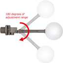 2 Pieces 1 Inch Water Float Valve with Adjustable Arm Automatic Fill Float Ball Valve for Livestock Water Tank Fountains