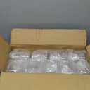 Goodluck 36 Pack 12oz Stemless Plastic Wine Glasses  Clear Ribbed Cups with Gold Rim, Fancy Reusable Disposable Drinkware for Weddings, Parties, Bars, Indoor and Outdoor Events