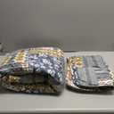 Mybedsoul Dark Grey Quilt Set Queen Size, 3 Pieces Plaid Floral Bedspread Set Patchwork Reversible Bedding Set Microfiber Lightweight Bedspread Coverlet Set for All Season 96"x90", Dark Gray 