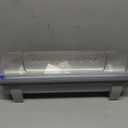 Tablecraft Film Wrapper Film Dispenser, Kenkut Single Roll of Plastic Food Cling Wrap and Aluminum Foil Holder, Slide Cutter, Heavy Duty Foodservice Restaurant Kitchen,White