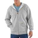 Carhartt Men's Marquette Full-Zip Sweatshirt, Heather Grey, 4X-Large