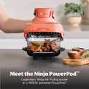 Ninja Crispi 4-in-1 Glass Air Fryer | 450F | Non-Toxic | 4QT & 6-Cup Glass Containers w/Lids | Microwave, Freezer, Dishwasher Safe | Max Crisp, Air Fry, Bake, Recrisp | Orange Pepper | FN101OR