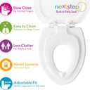 Mayfair NextStep Slow-Close Toilet Seat with Built-In Toddler Potty Training Seat, Removable, White, Round