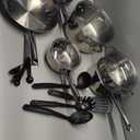 T-fal Cook & Strain Stainless Steel Cookware Set, 14 Piece Set, Dishwasher Safe, Multi, Silver
