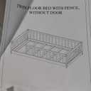 PVWIIK Twin Size Montessori Toddler Floor Bed with Wood Slats for Girls and Boys, Wood Montessori Bed Frame with Safety Guardrails, No Box Spring Needed, Natural