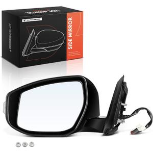 A-Premium Driver Side Power Door Mirror Compatible with Nissan Altima 2013-2018 - Heated Manual Folding Black Outside Rear View Mirror with Turn Signal Indicator - Replace# 963743TH1A