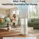 DREO Smart Evaporative Humidifier Large Room up to 1000ft, 800ml/h High Output Air Humidifiers for Bedroom, 10L, 50H Long Runtime with Precise Humidification for Plants, Home, Office, White, HHM774S