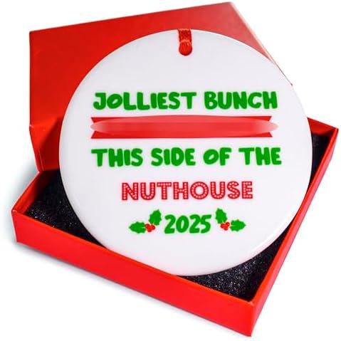 2 x Jolliest Bunch of Assholes This Side of The Nuthouse Ornament 3 Inch, Funny Xmas Vacation Ornament, Xmas Vacation Christmas Ornament, Jolliest Bunchs Decor, Christmas Gag Gift Tree Decor