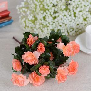 Citinny Fall Outdoor Artificial Flowers Bushes UV Resistant Fake Flowers Small Decorations Champagne