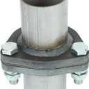 Exhaust Triangle Flange QuickFix Repair Pipe Kit w/Gasket & Hardware Universal 2.25" OD 3 Bolts