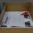 Huuger 5 Drawers Dresser with Charging Station, Dresser for Bedroom, Tall Night Stand, Chest of Drawers with Open Shelf, Bedside Table Nightstand, Fabric Storage Drawers, for Entryway, Black