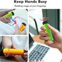 2 x 2Pcs Little Ouchies Pain Fidget, 3-in-1 Pain Stim Fidget, Pocket Mini Fidge t Toy for Adults,3D Printed Venting Key Pendant, Anxiety Relief Items Pain Stim Bumpy Fidge t Novelty Gift Bags for Kids
