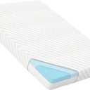 Mecc ecoh Pack and Play Mattresses, Cozy Breathable Cover Pack N Play Mattress, Reversible Cool Gel Memory Foam, Water Resistant Lining, Fit for Graco, Baby Trend, Pamo, Dream On Me Etc. 38"x26" (White)