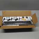 YaFex Heavy Duty Curtain Rods 32-150 Inch, 1 Inch Adjustable Black Curtain Rod for Windows, Extra Long Window Treatment Rods with Aluminium Finials, Easy Installation