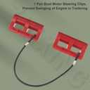 4" Steer Stop Outboard Hydraulic Steering Lock for Outboard Motor Trailering/Transport 1 Pair Red