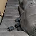 Ashely Furniture Faux Leather Sofa, With Legs, 80"L x 37"D x 34"H