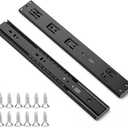 Ravinte 14 Inch Soft Close Drawer Slides 10 Pairs 20 Pack Black Full Extension Ball Bearing Drawer Glide Side Mount