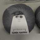 2-Pack Cashmere and Extra-fine Merino Wool Luxury Yarns for Hand Knitting and Crocheting, Made in Italy, 3.6 oz / 436 yd (Gray - 5513, 2)