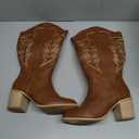 Womens Extra Wide Calf Embroidered Western Boots Cowgirl Boots Knee High 7
