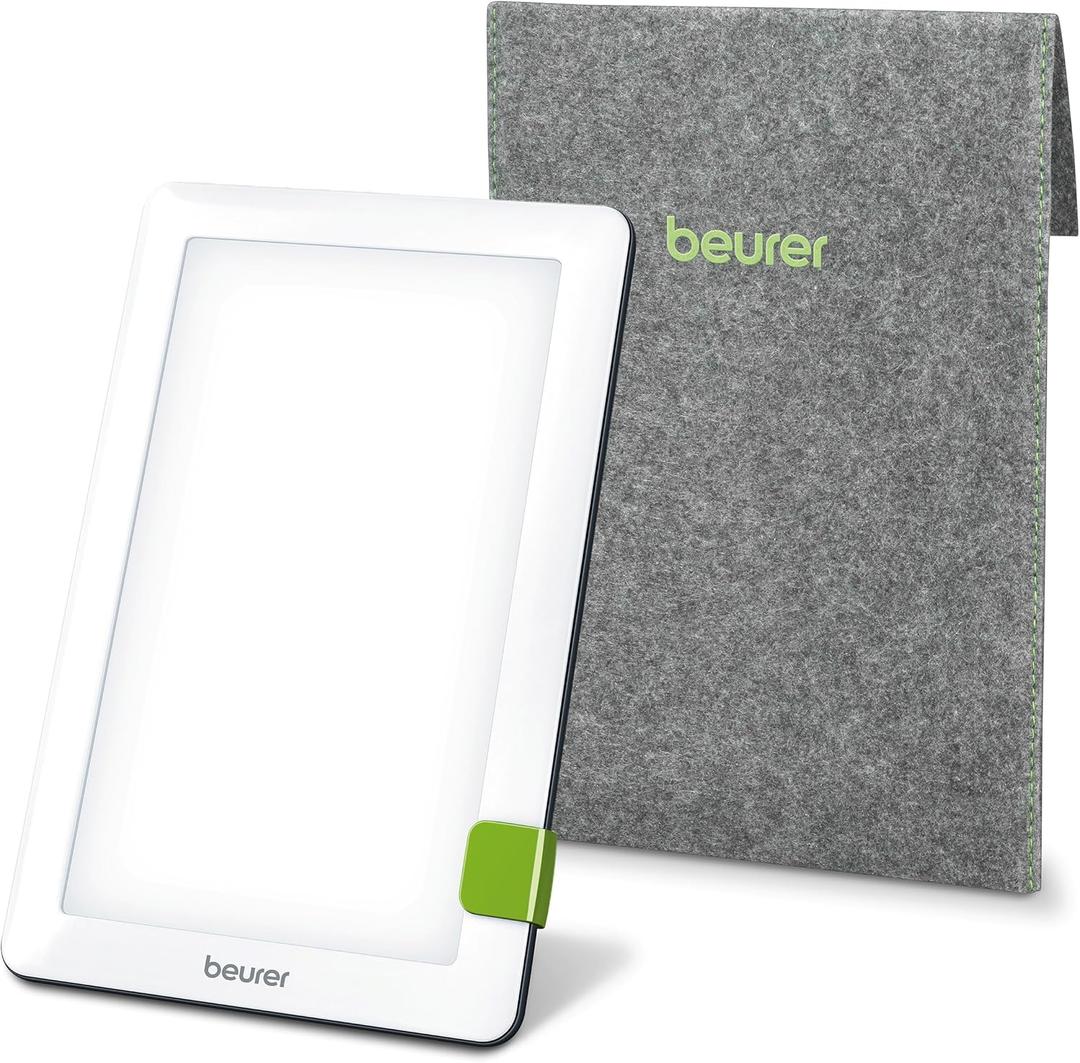 Beurer TL30 Portable Daylight Lamp- UV-Free 10,000 Lux LED Bright White Light Therapy for Home, Travel, & Office Lighting