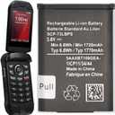 SCP-73LBPS Battery (2025 New Upgraded) Replacement for Kyocera DuraXV Extreme E4810 Verizon Flip Phone SCP73LBPS Battery (Phone not included)