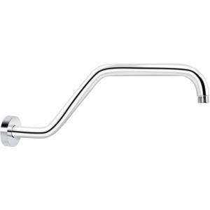 High Rise Shower Arm with Flange,15.5 Inch Gooseneck Shower Arm Extension,Stainless Steel S Shaped Shower Showerarm,Chrome,9Z1MK