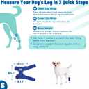 Dog Leg Braces for Back & Front Legs- Dog Hock & Ankle Joint Brace for Weak Back Legs with 2 Metal Strips, Reflective Trim for Sprain, Injury, Arthritis, Wound Recovery,Blue,S
