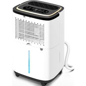 3000 sq.ft Dehumidifier for Basement, 30 Pint Dehumidifiers for Home with Drain Hose, Smart Humidity Control, 24H Timer & Child Lock, Ideal for Large Room, Bathroom, Bedroom, Garage